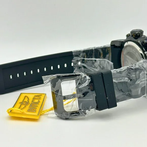 BRAND NEW Invicta Pro Diver Scuba JET BLACK Dial Chronograph Date Watch - Picture 8 of 9